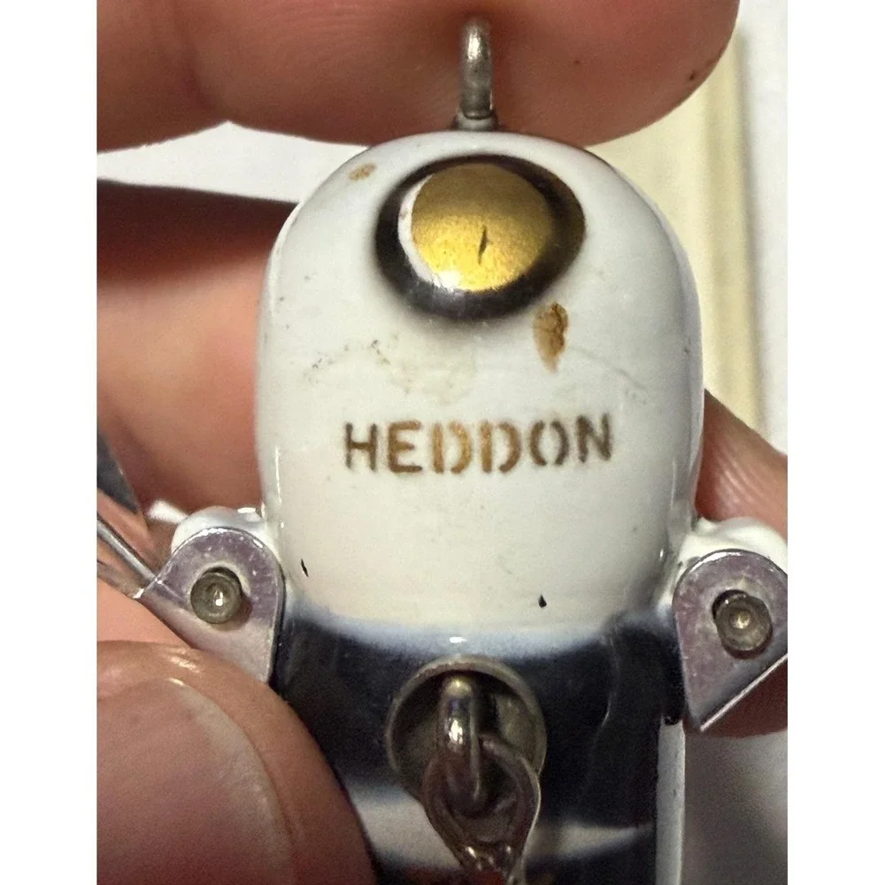 VTG Heddon Tiny Crazy Crawler 320 BWH Fishing Lure with Original Box Black White